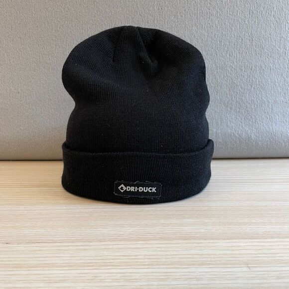 New DRI Duck 3563 Commander Men's Black Knit Wool Wram Pull On Merino‎ Beanie - Picture 1 of 2